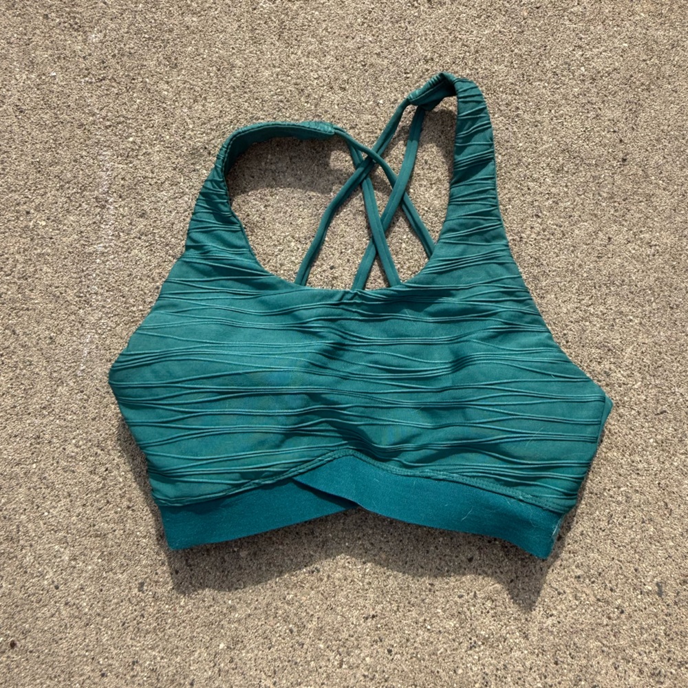 LINC Active Teal Ribbed Sports Bra